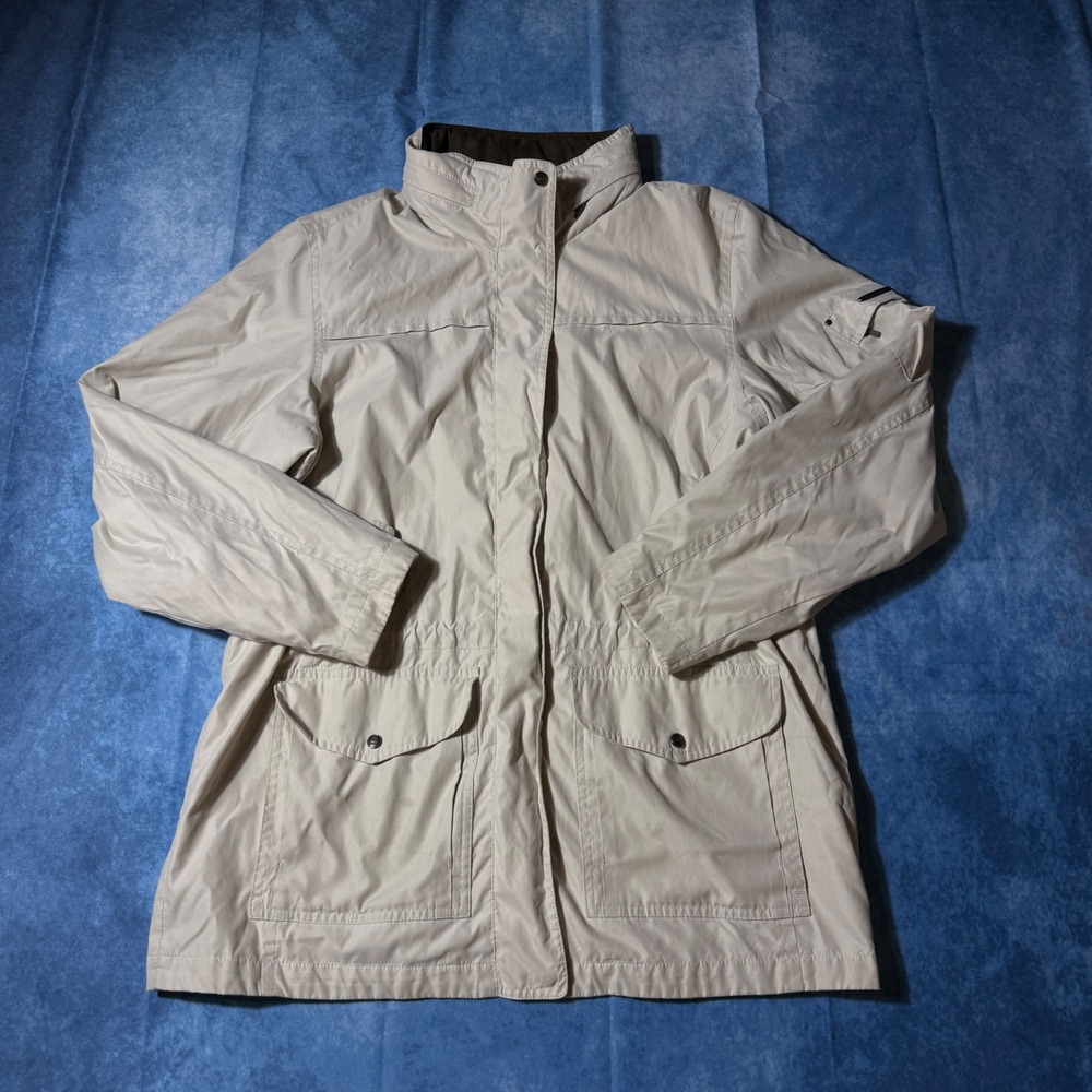 Y2K Pacific Trail Outdoor Wear Utility Field Jacket Beige Large